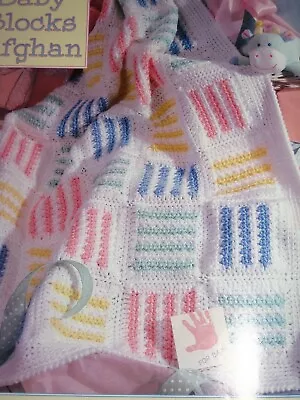 Baby Blocks Afghan  Vintage Crochet  Pattern(CH 9129) • $1.95