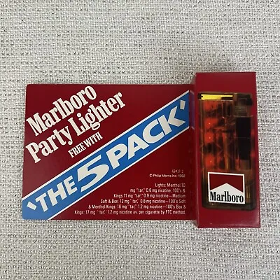 Vintage 1992 Marlboro Party Butane Gas Lighter NEW Sealed Package Collector • $15