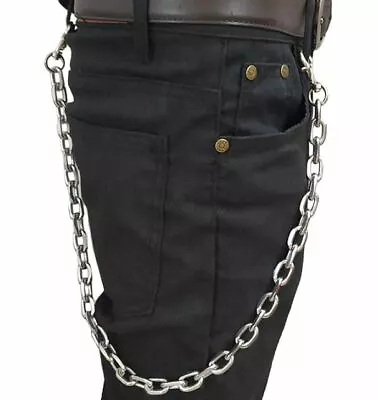 NEW Silver Link Biker Trucker Punk Keychain Wallet Large Thick Chain 26   Long • $15.98