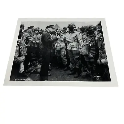 WWII Photo Eisenhower Addressing The Troups Before The D-Day Invasion • $7.99