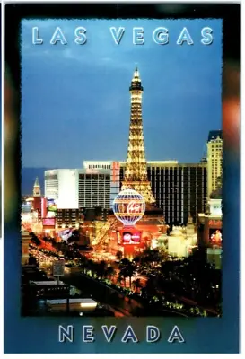 Paris Las Vegas Hotel Casino Statue Of Liberty Postcard Eiffel V • $2.29