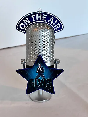 Elvis Presely 2015 On The Air Microphone Burning Love With Sound Light Ornament • $27.99