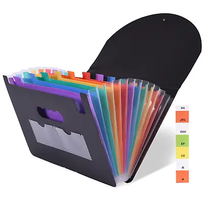 £7.99 • Buy A-Z Month A4 Expanding File Folder Concertina Accordion Organiser Wallet Pockets
