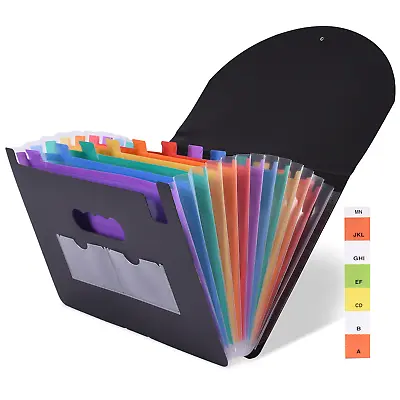 A-Z Month A4 Expanding File Folder Concertina Accordion Organiser Wallet Pockets • £7.99