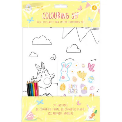 Easter Colouring Set - Colouring Pencils Book Stickers Kids Children Gift • £2.99