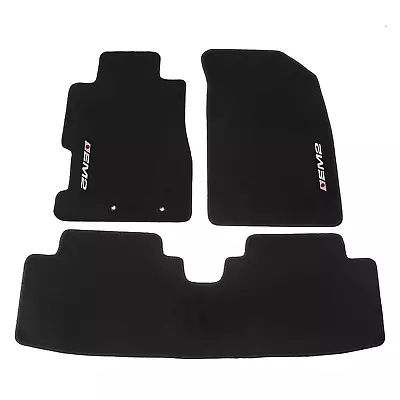 For 01-05 Civic & 02-05  Civic Si Black Floor Mat Front Rear Carpet W/ White EM • $57.99