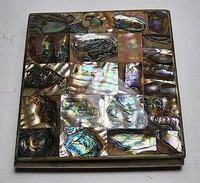 Abalone Shell Wood And Metal Jewlery Box • $85