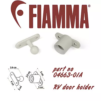 Fiamma RV Door Stop Holder Grey  04663-01A Caravan Motorhome Marine Door Stay • $28.90