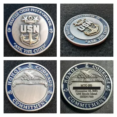 Challenge Coin: Navy Master Chief (Engraving Available) • $14.95