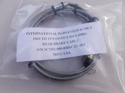 International Harvester Scout 800A 800B New Rear Brake Cable All Steel Made • $129.95