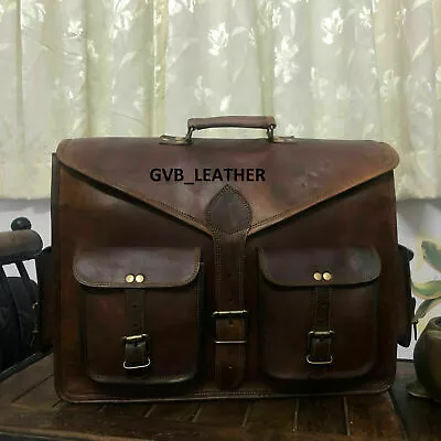 Messenger College School Satchel Macbook Laptop Bag Vintage Leather High Grade  • $69.43