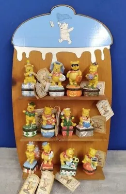 Disney's  Winnie The Pooh  Monthly Trinket Boxes W/tags And Display Vintage 97' • $175