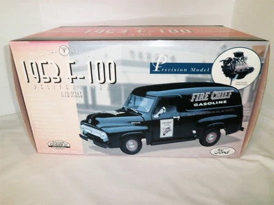 $85 • Buy Gearbox 1:18 Scale Diecast 1953 Ford F-100 Delivery Van Texaco Fire Chief LE NIB