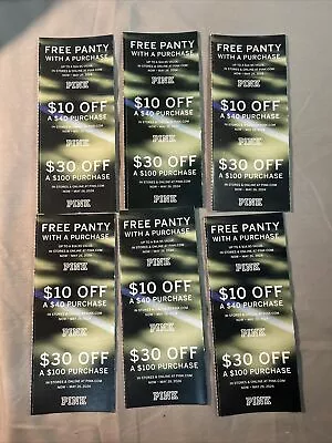 Victorias Secret Cupons Free Panty +  $10 Off & $30 Off Exp. 5/26 24 • $43