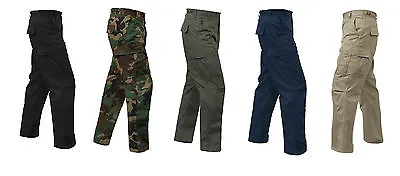 RIP STOP COTTON Cargo Pants BDU Military Vet Army Navy Hiking Hunting EMT SWAT • $39.99