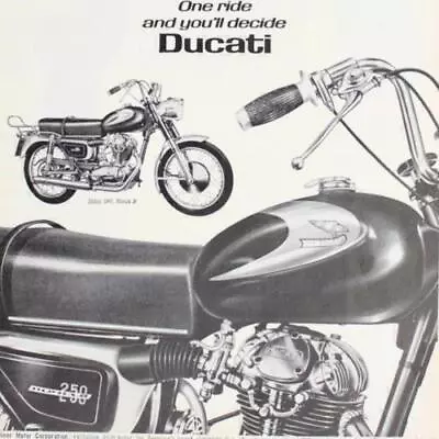 Ducati Monza 250 Jr 1965 Falcon Cadet Vintage Italian Motorcycle Print Ad B&w • $12.25