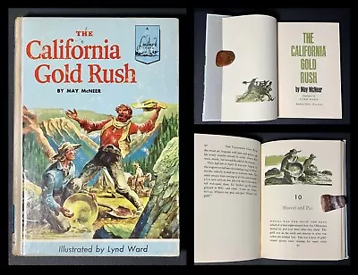 California GOLD RUSH Illustrated VINTAGE 1950 HISTORY Hardcover Book Gold Mining • $24.99