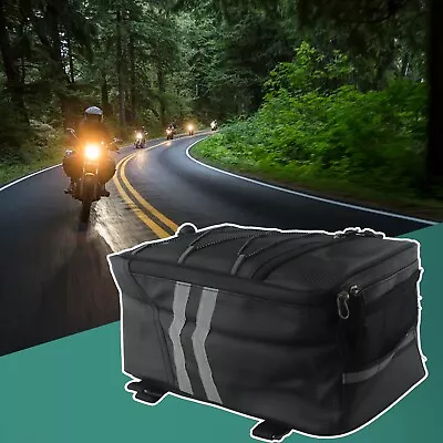 Motorcycle Tail Bag PU-Leather Waterproof Large-Capacity Storage Luggage Bag 8L • $22.91