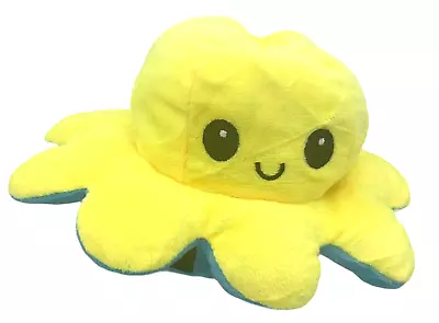 Tee Turtle Reversible Octopus Plushie Design Plush  Blue And Yellow • $6.99