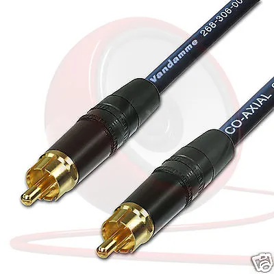 SPDIF Digital Audio Video Coaxial Cable. RCA To RCA. Van Damme 75ohm Coax Phono • $21.74