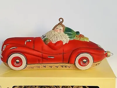 $179 • Buy 1999 Vaillancourt Folk Art Ornament OR807 Santa In Jaguar, LTD ED 91/1000