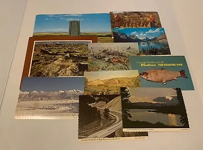 10 Vintage Postcards Lot Mixed Bundle Nature Scenery Battle Sunset Montana Lakes • $17.99