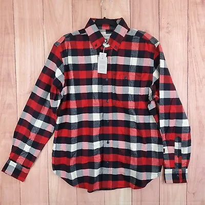 Woolrich Mens Light Flannel Long Sleeve Shirt Sz M Medium Plaid NEW NWT • $29.79