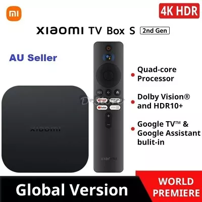 Xiaomi Mi Tv Box S 2nd Gen 4K Android Streaming Media Player WIFI Chromecast • $104.99