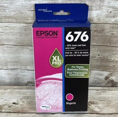 Epson 676XL Pro Magenta Ink Cartridge Genuine Original OEM New Sealed 05/2017 • $14.95