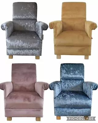  Velvet Fabric Children's Chair Kids Armchair Nursery Child's Bedroom Small • £119.95