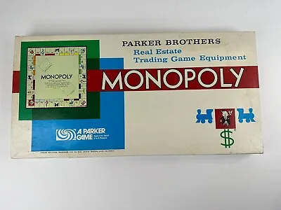 Vintage 1970s Era Parker Brothers Monopoly Board Game • $22