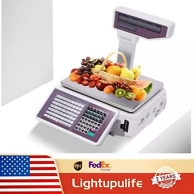 New Digital Weight Price Scale Commercial Electronic Scale W/ Dual Label Printer • $311.60