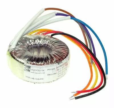 VIGORTRONIX 120 VA Mains Toroidal Transformer 2 X 115 V : 2 X 30 V • £29.08