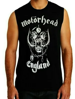 MOTORHEAD ENGLAND W PUNK ROCK Band Black Muscle Shirt • $12.99