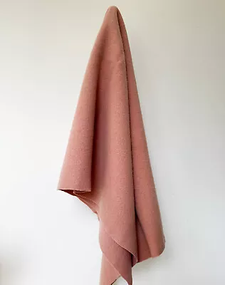 Vintage 100% Wool Blanket Dusty Pink 72”x45” FELTED • $39.99