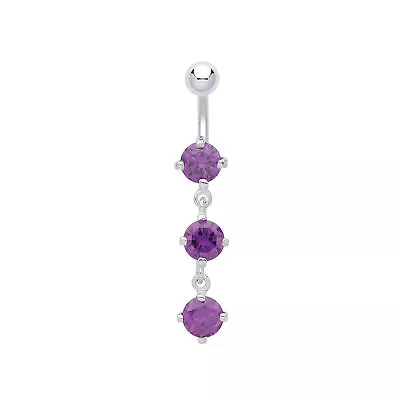 Jewelco London Steel Trilogy Chandelier Drop Belly Bar Piercing • £27.99