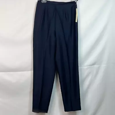 Amanda Smith Navy Blue Silk Dress Pants Size S.   NWT • $28