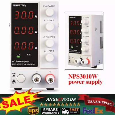 300W 0-10A Lab DC Power Supply Digital Variable Regulated Benchtop Power Source • $62