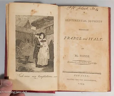 A Sentimental Journey Through France And Italy By Mr. Yorick 1795 • $115