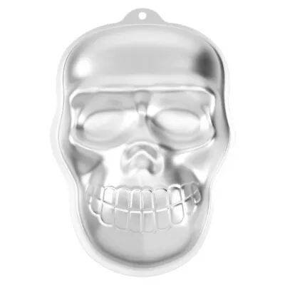 Skull Shaped Aluminum 3D Cake Mold Halloween Baking Tin Nonstick Pan-RM • £11.88