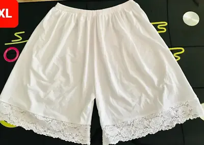 Women  Cotton Pettipants Half Slip Bloomer Shorts Lace Trim Culotte Short Skirt • £5.78