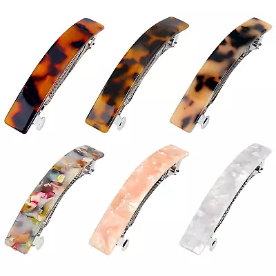 6 Pcs Acrylic Large French Hair Barrettes Clips For Women Thick Hair Long Hair • $7.76