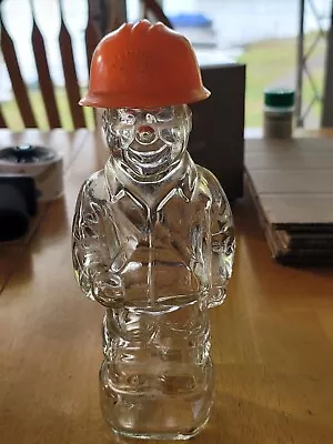 Vintage 1970's The Mennen Man Skin Bracer Glass Bottle Construction Hard Hat • $7