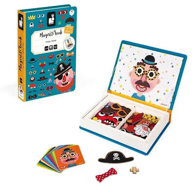 £22.60 • Buy Janod Magnetic Crazy Faces - Children's Boys Themed Blue Magnet Activity Book