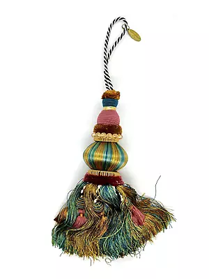 MacKenzie-Childs Bibelot Large Tassel - PEACOCK AND MOSS • $85