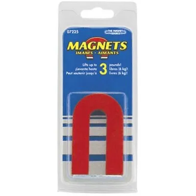 Red Cast Alnico 5 U-Shaped Magnet With Keeper 1-3/16  Wide 2  Tall 1/4  Thick... • $19.09