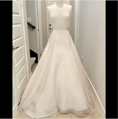 MONIQUE LHUILLIER Blush Organza Wedding Bridal Formal Skirt 10 • $400