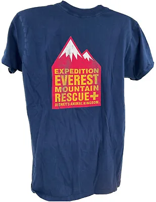 Disney Animal Kingdom Expedition Everest Mountain Rescue Blue T-Shirt Mens Large • $38.99