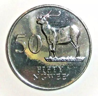 Zambia Coin 50 Ngwee Kafue Lechwe Deer Antelope Animal African Wildlife • $1.49