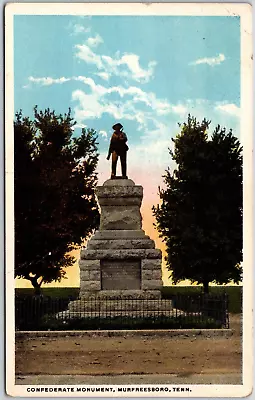 Vtg Confederate Monument Murfreesboro Tennessee Postcard Wb • $19.76